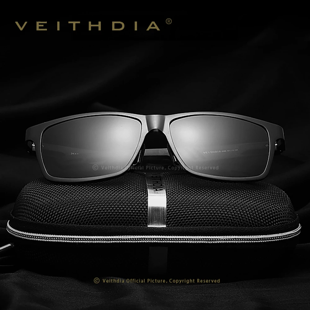 Солнцезащитные очки VEITHDIA унисекс с алюминиевыми поляризационными линзами