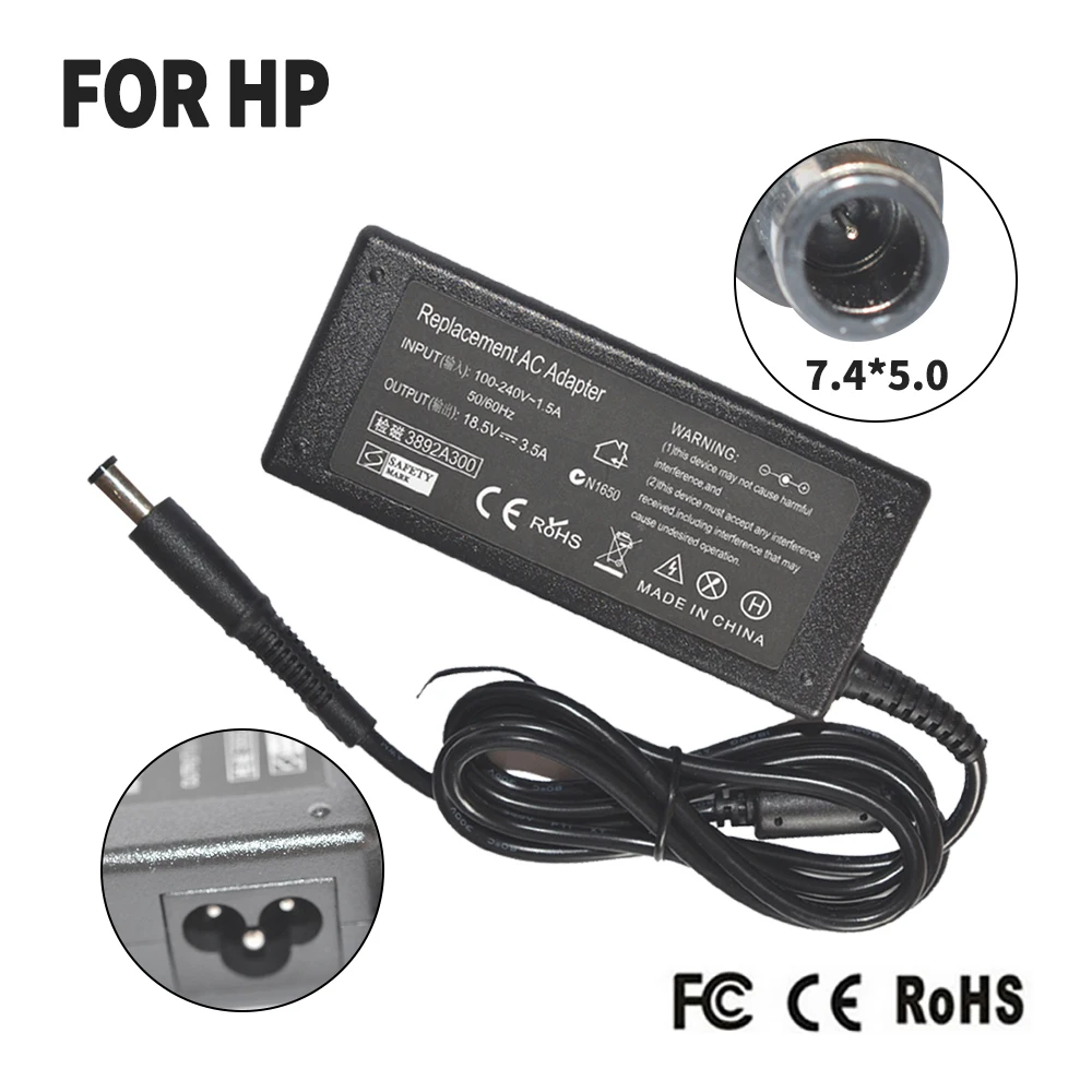 18.5V 3.5A 7.4*5.0MM 65W Replacement For HP PAVILION DV4 DV5 DV6 DV7 Laptop AC Charger Power Adapter free shipping | Компьютеры и офис