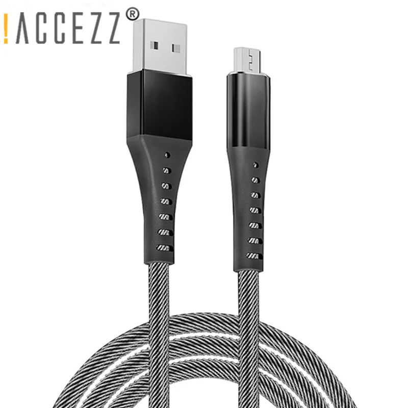

!ACCEZZ 2.4A Micro USB Cable Fast Charging For Samsung S6 S7 Xiaomi Redmi Note 4 LG Tablet Android Mobile Phone Data Sync Cables