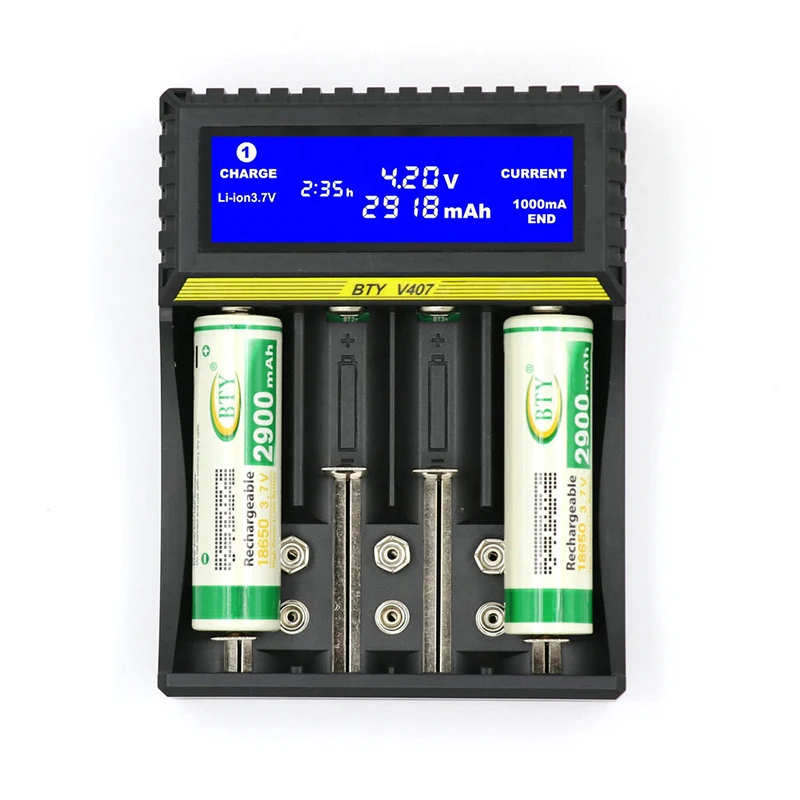 BTY V407 Универсальный ЖК дисплей USB батарея зарядное устройство Smart для Li Ion Fe Ni MH CD
