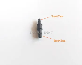 

20pcs/lot UV plastic tube connector solvent printer UV tube connector 4X3mm to 3X2mm Mutoh Roland Mimaki UV ink tube connectors