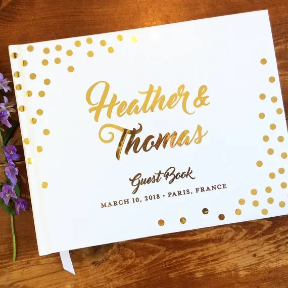 customize-Polka-Dot-Gold-Foil-Unique-Wedding-Guest-Books-guestbook-Alternative-Wedding-scrap-book-with-Name (2)