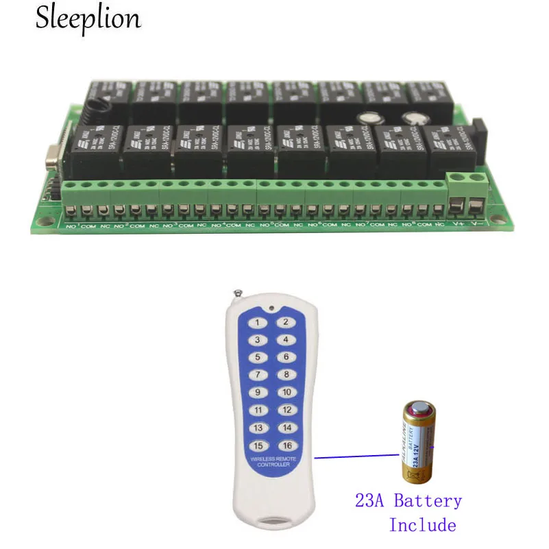 12V 16CH Wireless Remote Control Switch Relay 16 Channel Relay Module 12V 433MHz315MHz Remote Control Module-1
