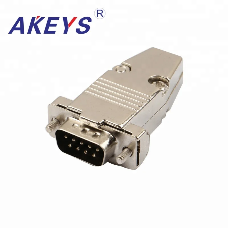 

2PCS VGA Interface DB9 Pin Black Core Male Iron Shell Network Interface For Computers