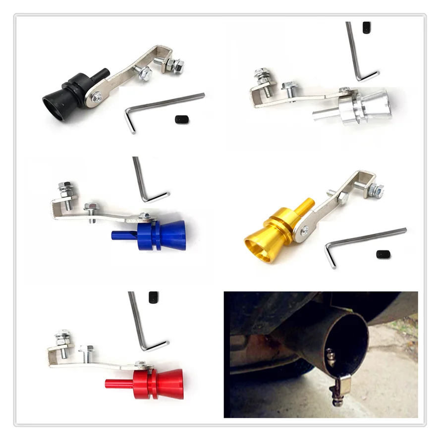 Car Turbo Exhaust Muffler Pipe Sound Whistle Simulator Accessories for