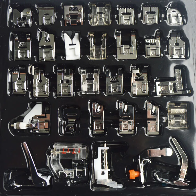 32pcs Domestic Sewing Machine Braiding Blind Stitch Darning Presser