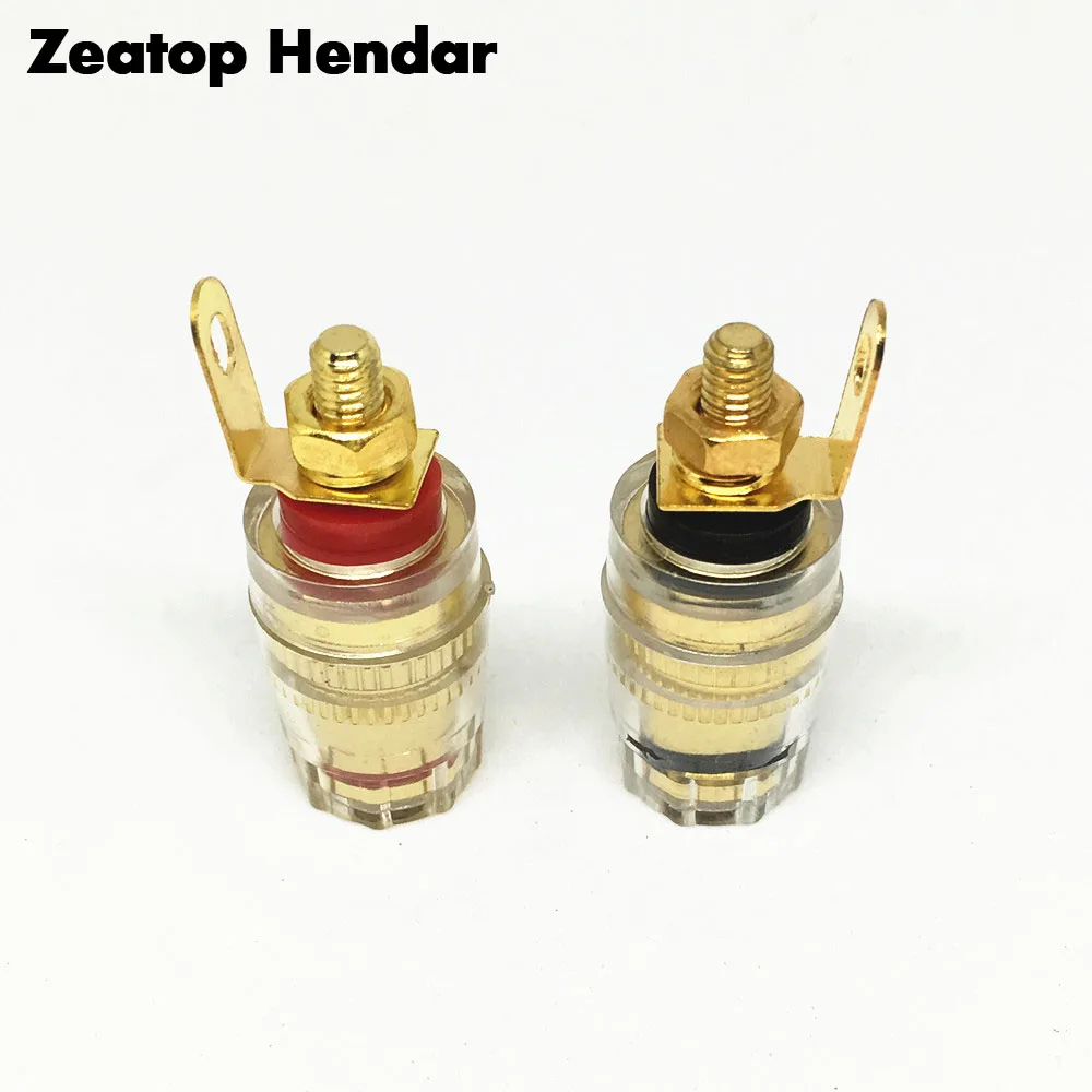 2Pcs Banana Connector 4mm Thread Medium Amplifier Speaker Spade