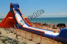 Super Long Inflatable Water Slide On Beaches The City Crazy Slip Slide For Water