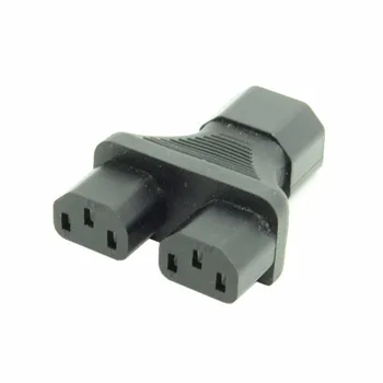 

IEC320 IEC 320 C14 Male to Double C13 Female Y Type Splitter Extension Power Adapter adaptor connecto r