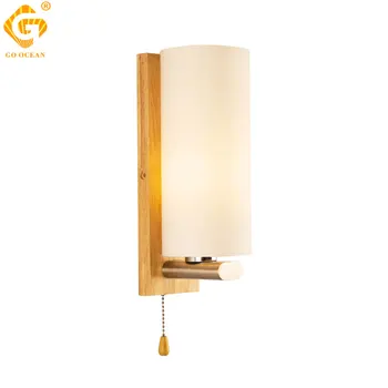

Modern Glass Aluminum Wall Lamp Nordic Bedside Sconce Bed Room Hotel Night lighting LED E27 Bulbs Wall Mounted Stair Lights