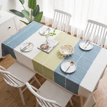 Square Dining Table Cloth with Tassels Rectangle Tablecloth for Wedding Party Cotton Linen Kitchen Table Cover Home Decoration