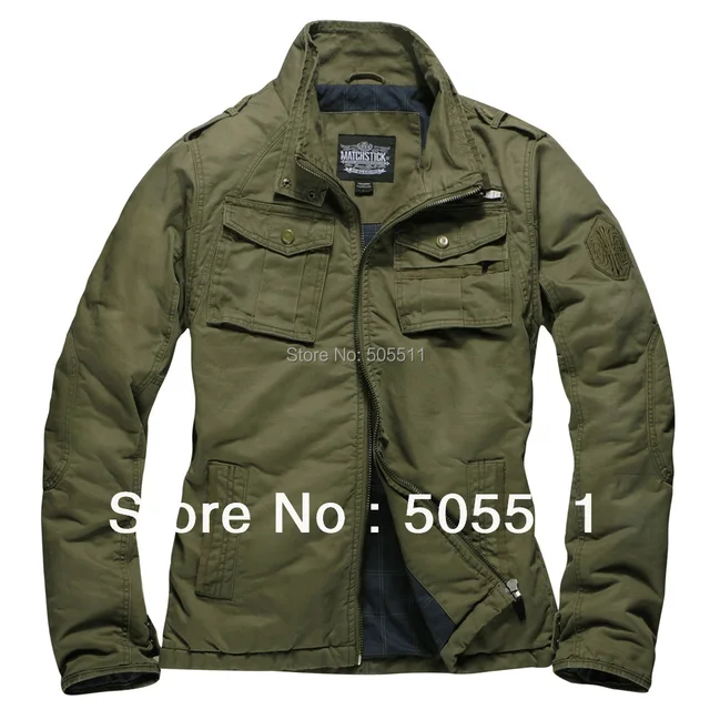 Match Mens High quality Lined Jacket Military Style Warm