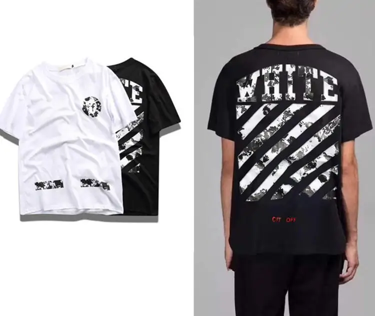 

Off-White OW Men/Women Unisex Couple Lovers European American models Fashion Cotton Casual Short sleeve Round neck T-shirt