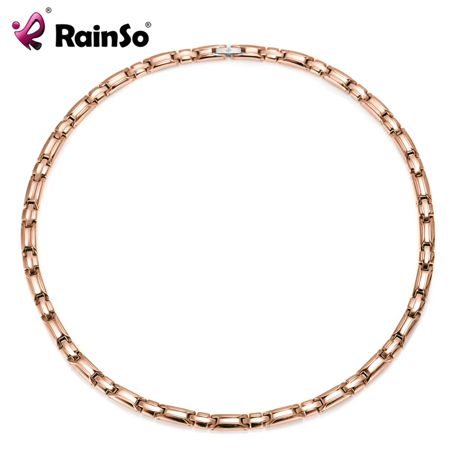 

RainSo Female Bio Energy Therapy Power Necklaces Healing Germanium Negative ions Magnetic Necklace 2019 Hot Sale Healthy Collar