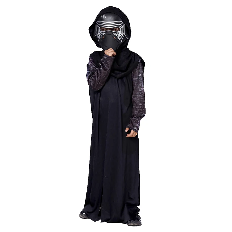 

New Arrival Boys Deluxe Star Wars The Force Awakens Kylo Ren Classic Cosplay Clothing Kids Halloween Movie Costume
