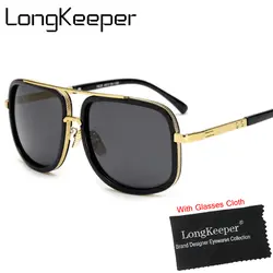 LongKeeper негабаритных отдельных Oversize Для женщин Квадратные Солнцезащитные очки Брендовая Дизайнерская обувь Для мужчин градиентным