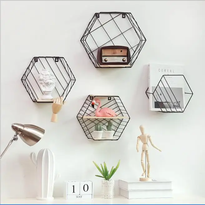 

Halling Art Racks Iron Wall Magazine Holder Newspapers Bookshelf Office Organizer Bookends Home Book Collection Shelf Decoration