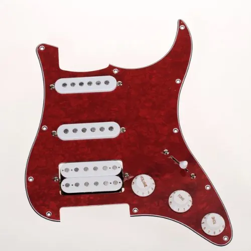 Загруженный Prewired Pickguard для электрогитары- красный