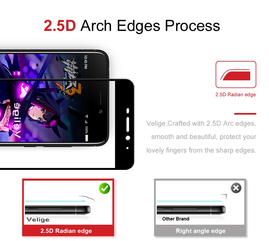Velige Full Cover Tempered Glass For Meizu M6 M 6 Meilan 6 Screen Protector 0.3MM HD Clarity 9H Protective Glass Film (8)