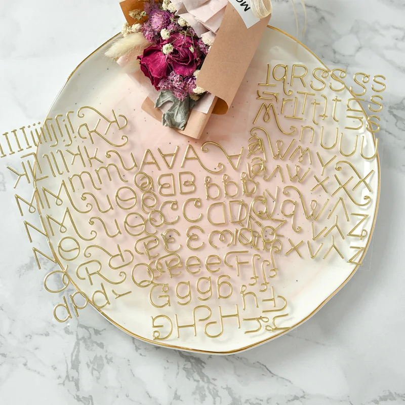 

Gold Alphabet 3D Die Cut Self-adhesive Puffy Stickers for Scrapbooking Happy Planner/Card Making/Journaling Project