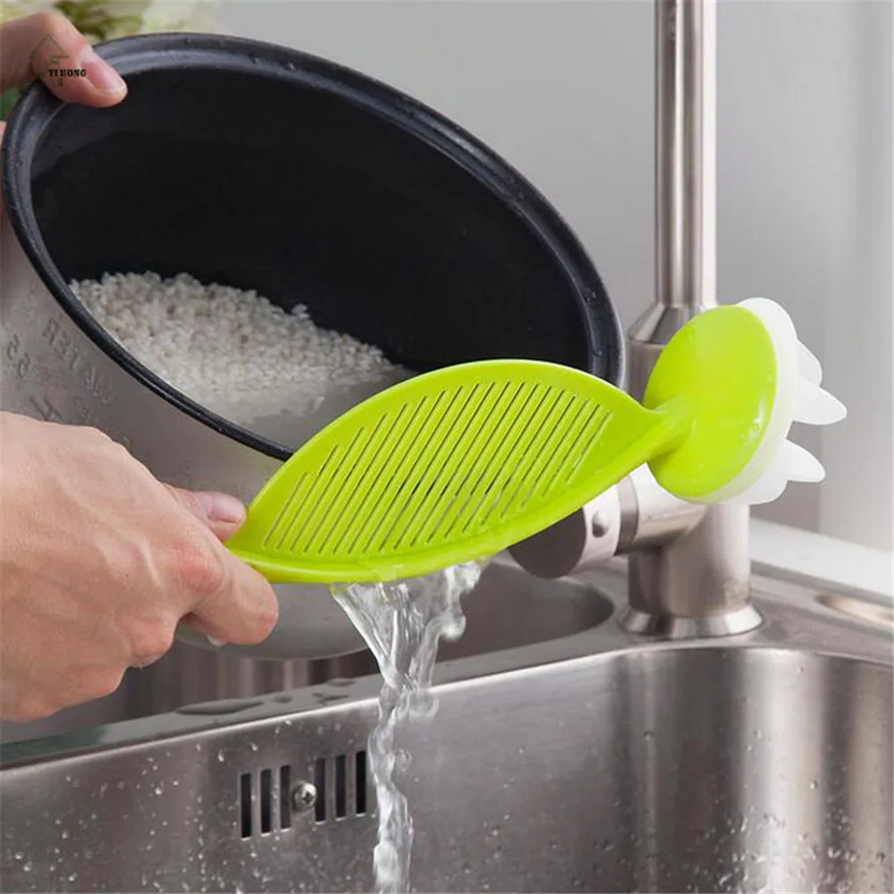 YIHONG Creative Plastic Colander Strainer Rice Sieve Rice Wash Sieve