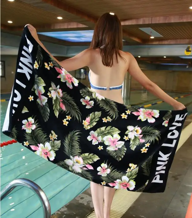 

Flowers Pink Cotton Beach Towel Large For Adults Microfiber B Bath Towel Super Soft Swimming Towels Serviette De Plage