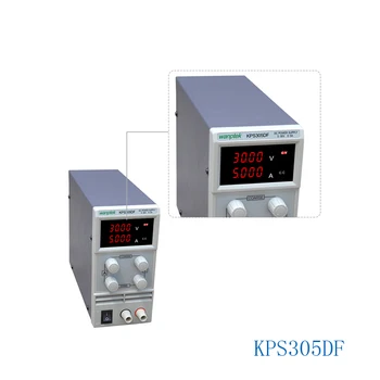 

KPS305DF 0-30V/0-5A 110V-230V 0.1V/0.001A EU LED Digital Adjustable Switch DC Power Supply mA display