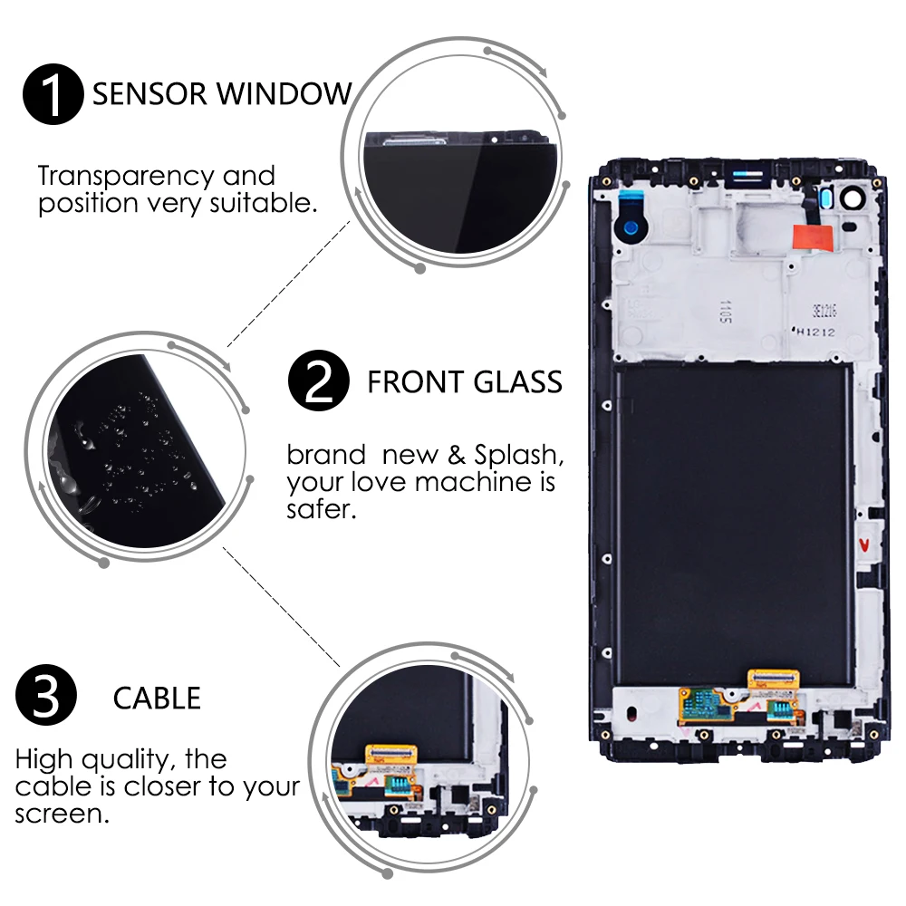Sinbeda 5 7 &quotЖК дисплей для LG V20 F800S F800L F800K H990DS H910 H918PR H915 H990N US996 H990TR LS997 VS995 ЖК сенсорный