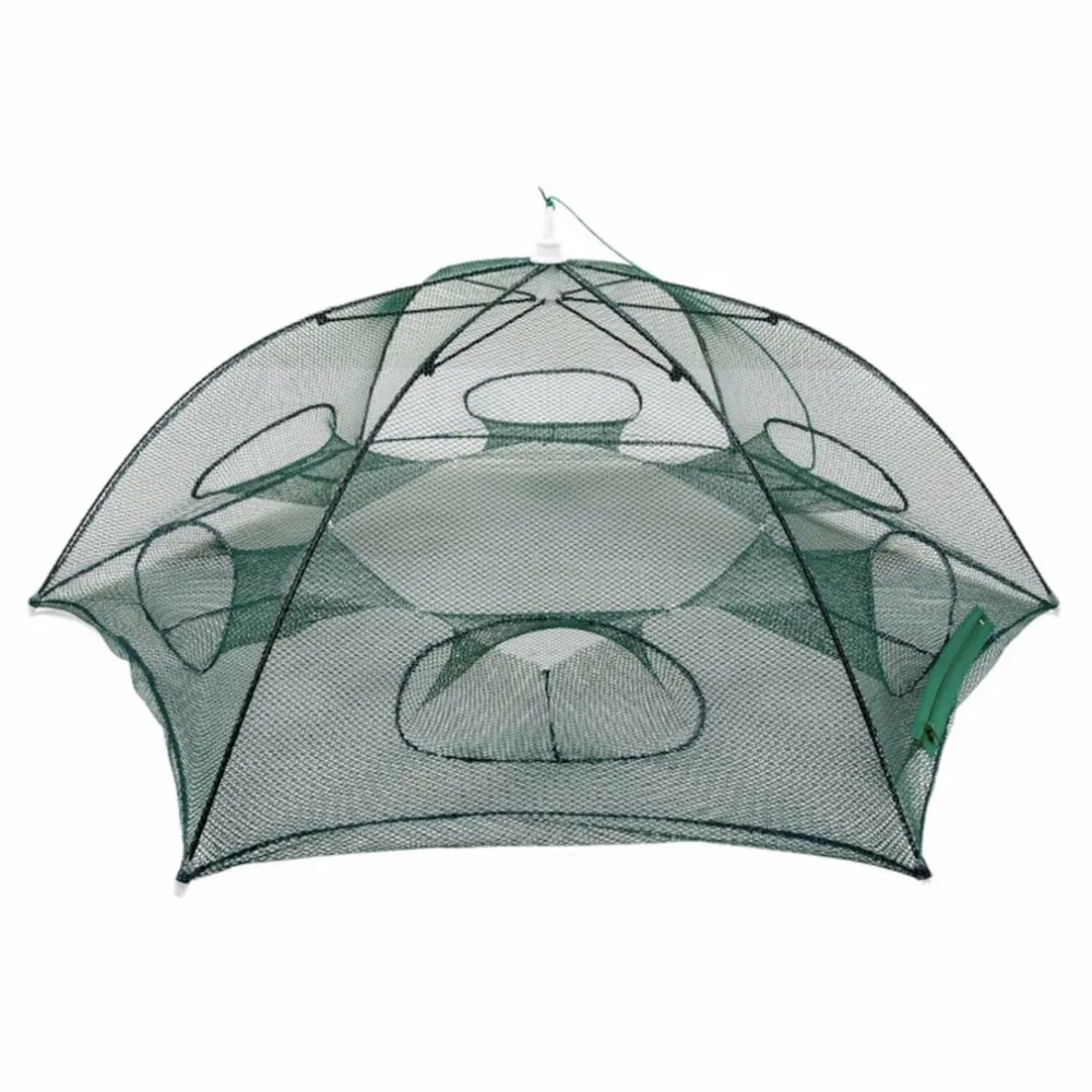 

Hand-casting Automatic Fishing Net Shrimp Cage Nylon Foldable Crab Fish Trap Cast Netting Cast Folding Fishing Network 6 Holes