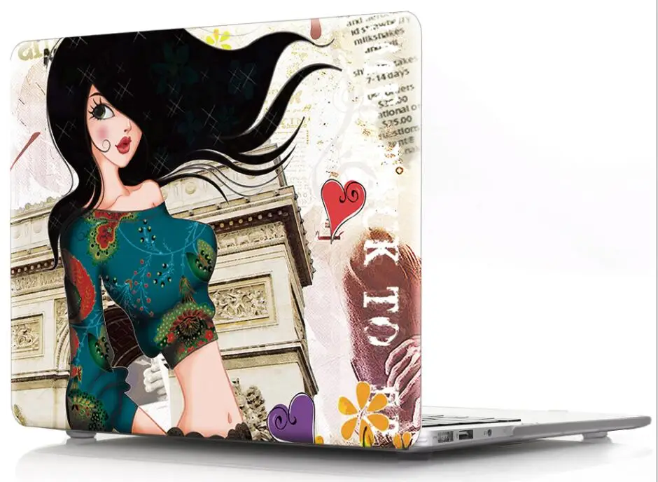 Жесткий чехол с милым животным узором для Apple Macbook Air Pro 11 12 13 15 16, чехол для ноутбука Mac 11,6 13,3 15,4 Touch Bar - Цвет: 5