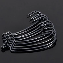 100 штук рыболовная рукоятка крючком Мягкая приманка свинцовый крючок червяк личинка рыболовный крючок Техасская группа частей крюк рыболовные снасти