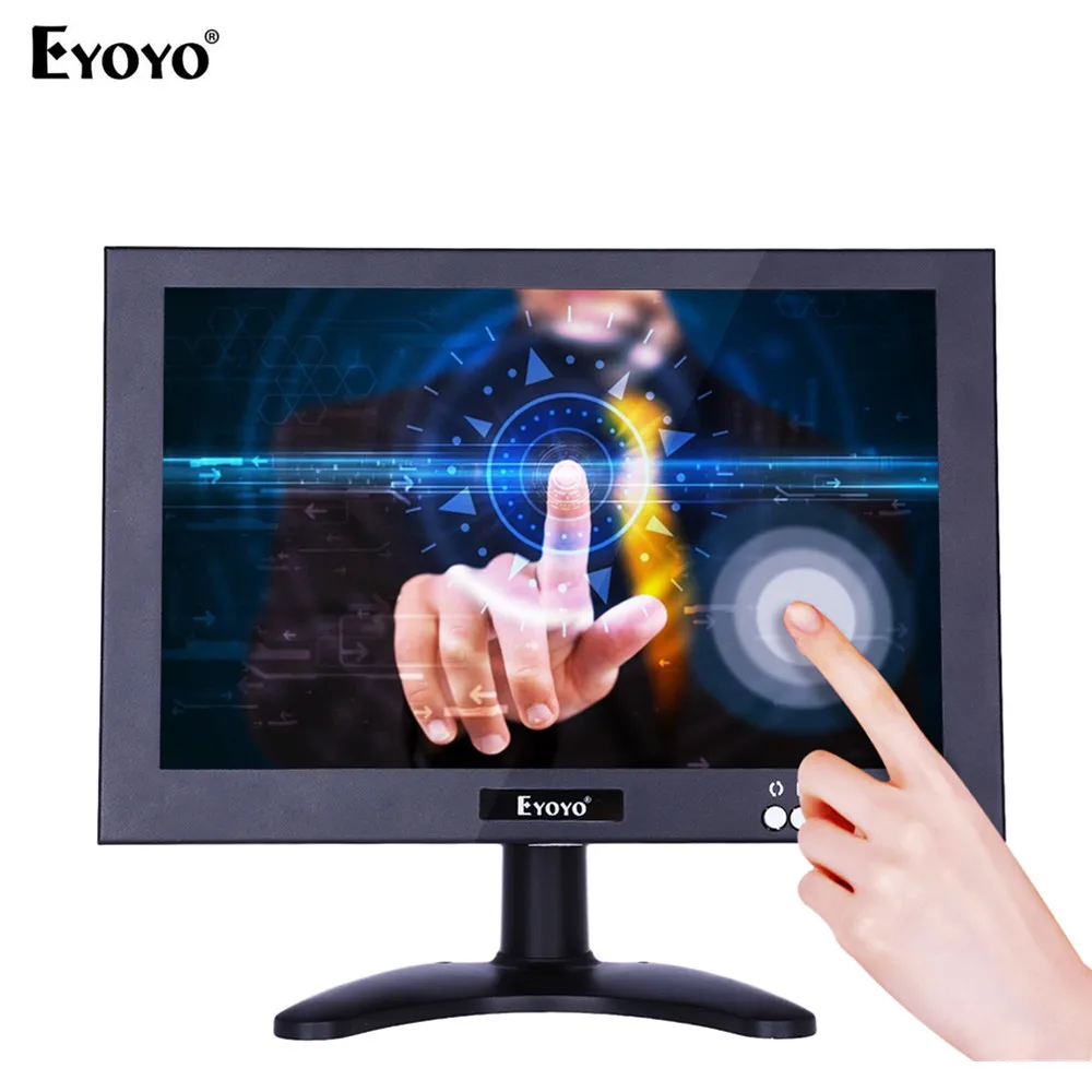 

Eyoyo 10inch Full HD 1920x1200 IPS Touch Screen LED Monitor With VGA AV Video Input For Display TV CCTV Security Camera