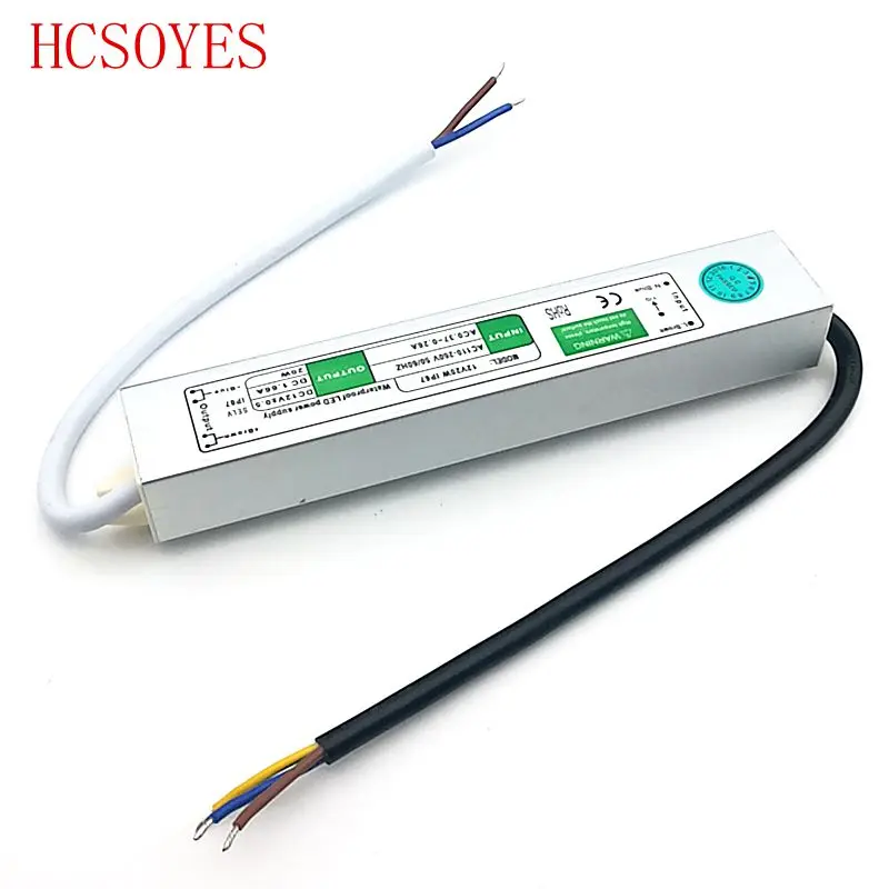 12V/24V светодиодный трансформатор питания 10W/15W/20W/25W/30W/36W/45W/50W/60W/80W/100W Переключатель