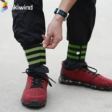 Безопасный велосипедный эластичный светоотражающий ремень брюки ноги лодыжки запястья брюки полоса Предупреждение фиксированные Брюки велосипедные наклейки на ногу