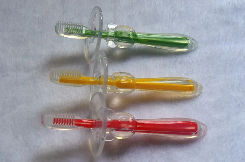 Силиконовая щетка для новорожденных, безопасная мягкая щетина, детский зубной прорезыватель для малышей, специальная зубная щетка для ухода за полостью рта, детская Силиконовая зубная щетка, 3 цвета