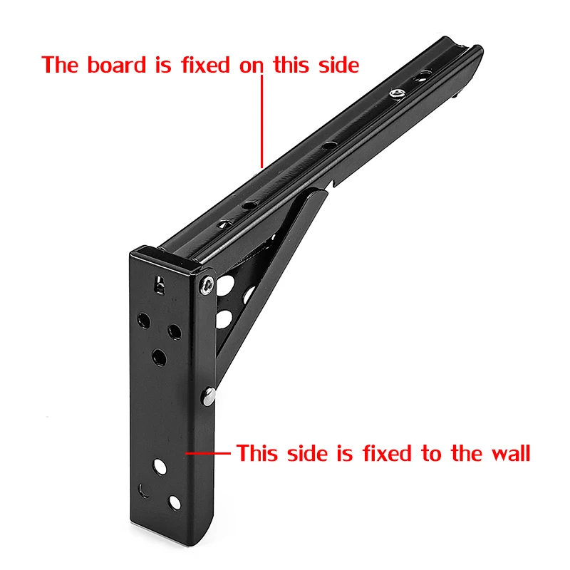 Черный 2 шт. треугольный складной Угловой кронштейн Регулируемая ТЯЖЕЛАЯ ПОДДЕРЖКА настенный кронштейн для скамейки стола полка Кронштейн мебельная фурнитура