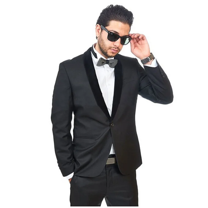 black jacket with grey pants
