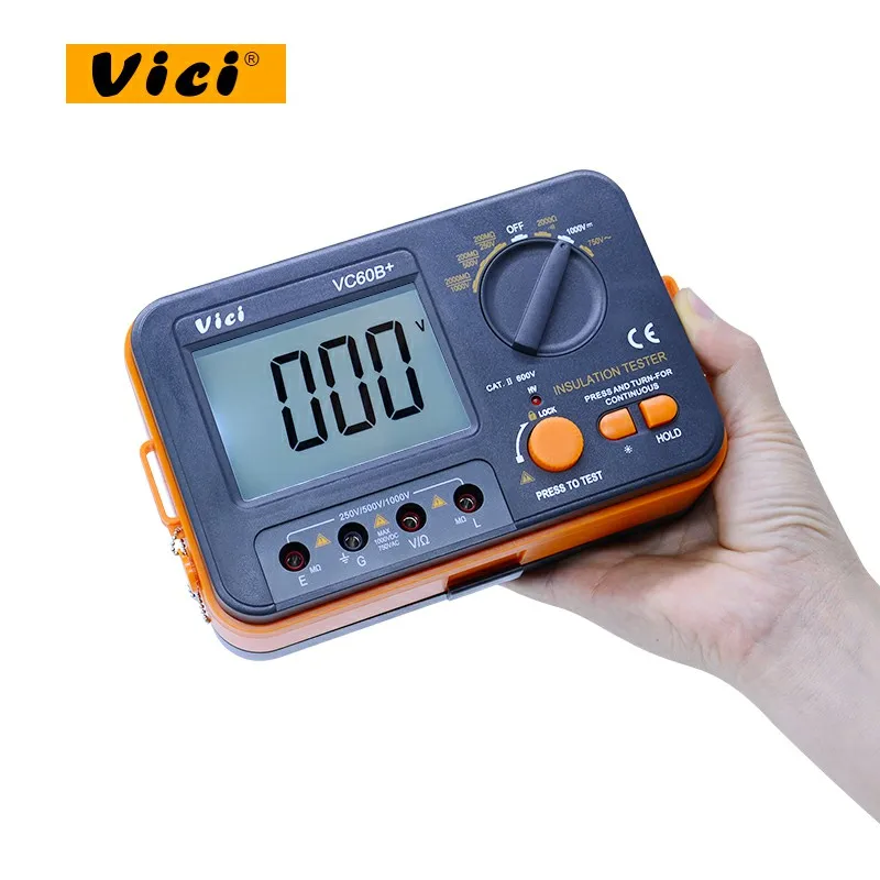 VICI VICHY VC60B + тестер сопротивления изоляции Мегаомметр Омметр Вольтметр DVM 1000V 2G w/LCD