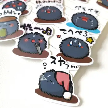 

20/40pcs Cute Cartoon Black Elf Laptop Suitcase Bicycle Guitar Skateboard Children's Toys Randomly Not Repeat