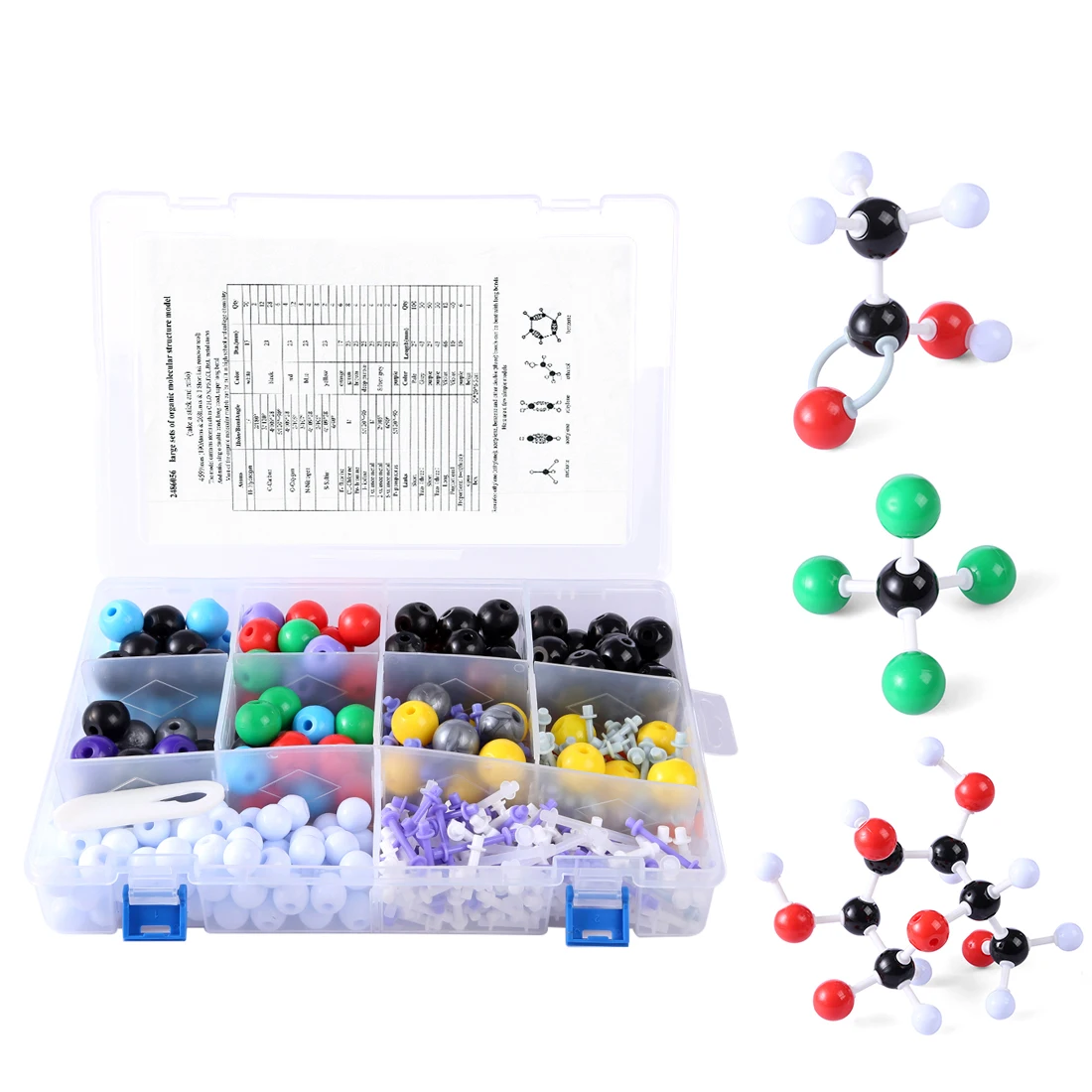 464Pcs Class Teaching Middle Size Organic Inorganic Molecule Chemical Structure Model Set for Students Learning Toys For Kids 464Pcs Class Teaching Middle Size Organic Inorganic Molecule Chemical Structure Model Set for Students Learning Toys For Kids