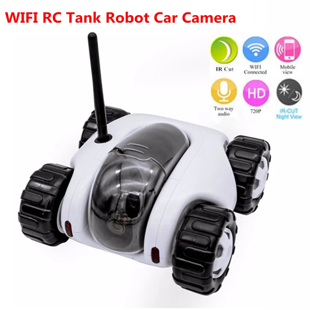Wifi Remote Control Tank Robot Car Camera RC WiFi Internet P2P Night vision Toy car wireless