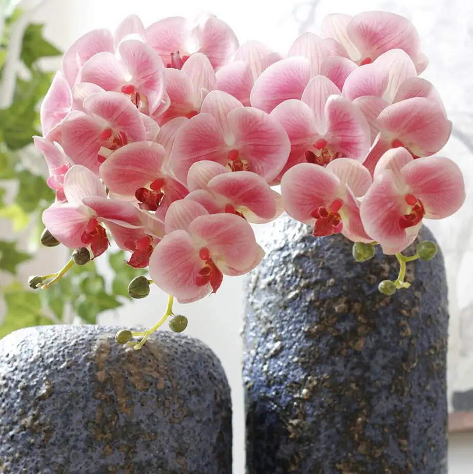 GUIGUI 5 шт. 3D Искусственные цветы орхидеи настоящий сенсорный леопард белый розовый цвет Бабочка орхидеи украшения для дома Свадебная вечеринка - Цвет: GG3205