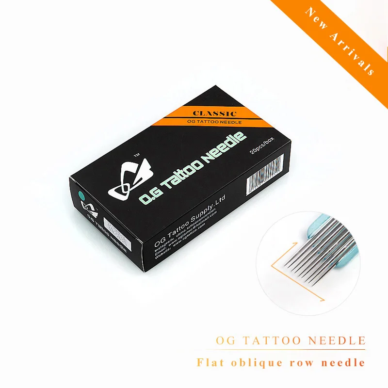 

Flat Oblique Row Tattoo Needles Box Of 20pcs Disposable Sterile Tattoo Cartridge Needles For Tattoo Pen Liner Shade