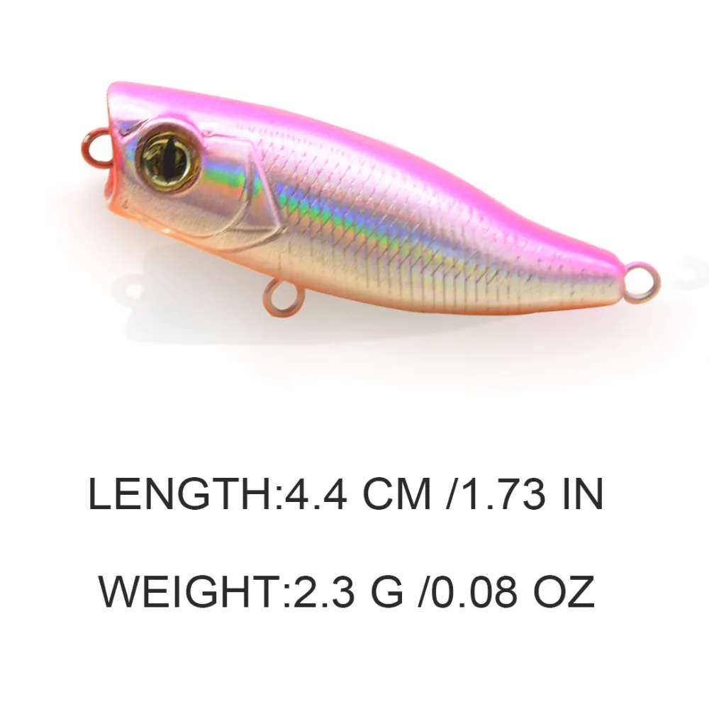 Bammax fishing lure 2.3g 4.4cm Mini Popper floating Wobblers Crankbait Hard bait 3D Eyes Carp Fishing Tackle accessories pesca