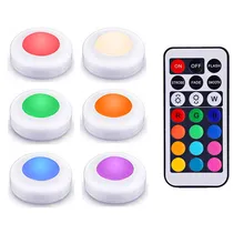 Светодиодные шайбы RGB 12 цветов светодиодный под шкафом свет датчик касания с регулируемой яркостью внутренняя шарнирная лампа ночник для шкафа гардероба