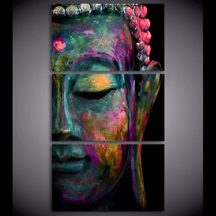 

Full Square/round Diamond 5D DIY Diamond Painting 3 sets buddha Embroidery Cross Stitch Rhinestone Mosaic Painting Decor AS864