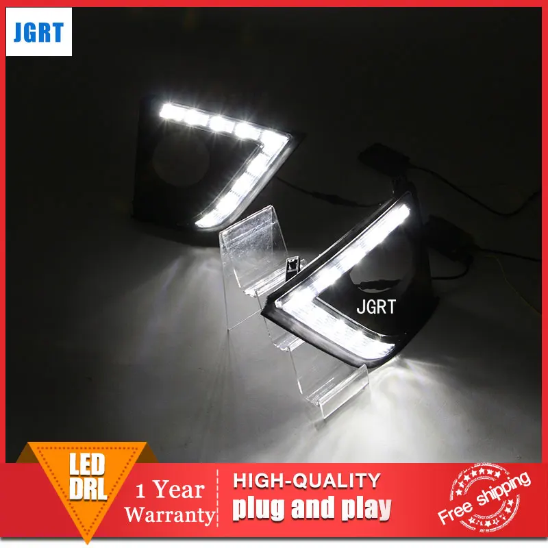 

car 2014-2015 styling For Toyota Corolla LED DRL For Corolla led fog lamps daytime running light High brightness guide LED DRL