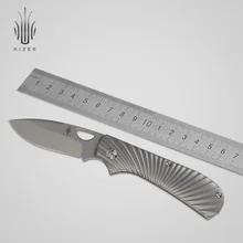 Kizer Лучшие ножи титановые edc лучший нож для выживания нож для охоты и кемпинга Ki3507 s35vn лезвие высокое качество ручной инструмент