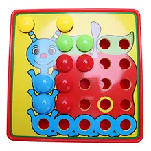 COOLPLAY большой грибной гвоздь креативная головоломка Кнопка гриб гвоздь 12 художественных карточек бусины Детские развивающие игрушки