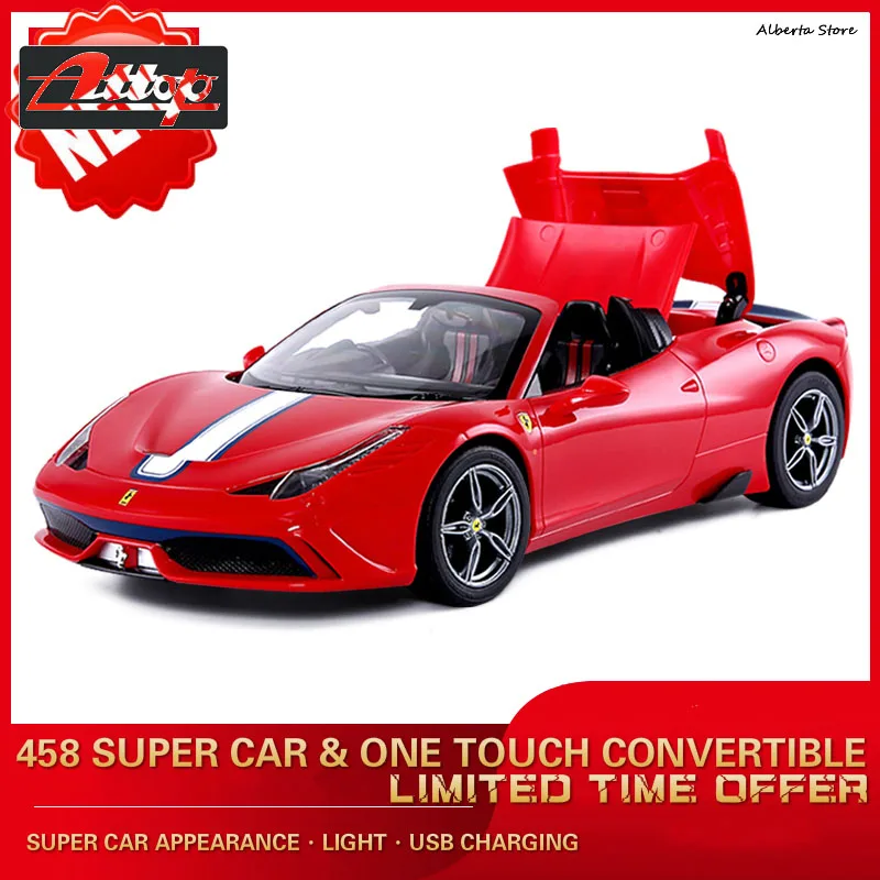 

New 458 Child Remote Control Car Electric Convertible Car Simulation Model Car USB Charging Baby Remote Control Toy Outdoor Toys